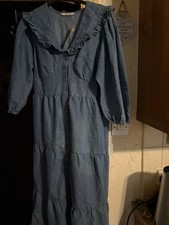 Tu Blue Denim Dress With Large