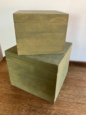 Pair of Green Stained Square