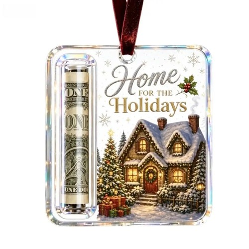 Christmas cash gift ornament - cash,