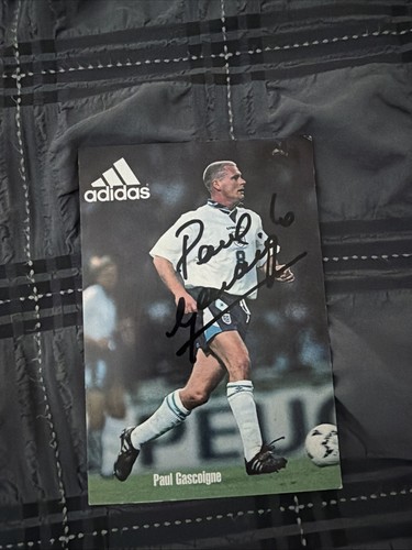 Paul gascoigne signed card - paul,