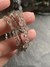 Raw Natural Herkimer Diamond Crystal Bracelet 