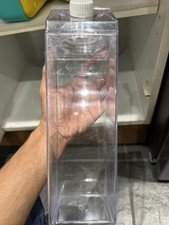 Clear Milk Carton Water Bottle Plastic - 1L