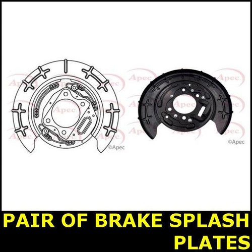 Pair brake cover back plate - pair,