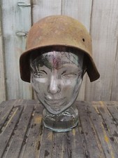 Original WW2 German Army Helmet. Real battlefield relic from Kurland.