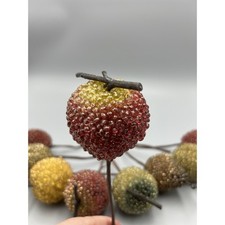 9 Vtg Glass Sugared Beaded
