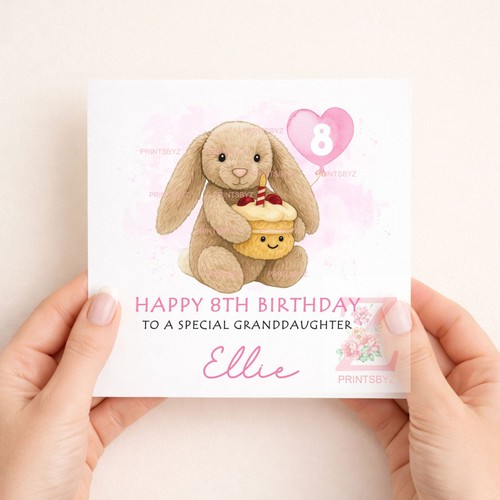 Personalised cute bunny - personalised,