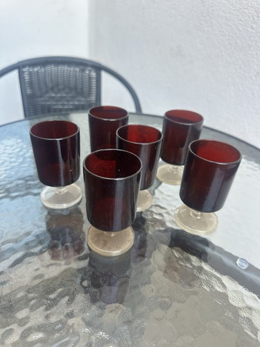 Vintage luminarc cavalier ruby - vintage,