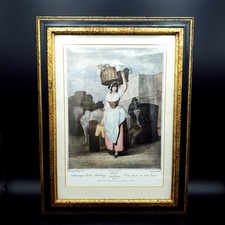 Francis Wheatley reproduction Cries of London Scarlet Strawberrys Framed L29x38c