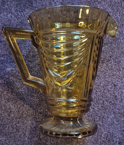 Sowerby amber moulded glass