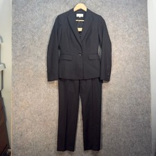 REISS Trouser Suit Womens Size UK 6 Black Hartley Crop Tailored Single Breasted