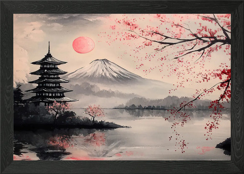 Japanese pagoda landscape - pagoda,