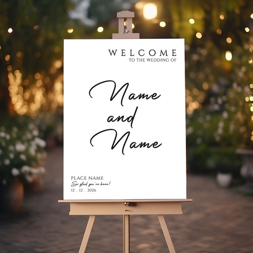 Wedding sign board welcome - sign, board,