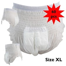 Adult Incontinence Nappies Pull up Pants Diapers Unisex Extra Large 60pcs