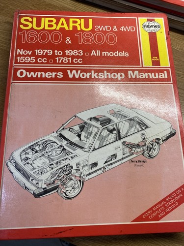 Haynes manual subaru - subaru, 4wd