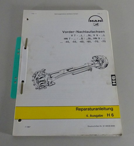 Workshop manual man front - workshop, front/rear