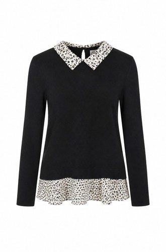 Nwt crew leopard collar hem - leopard,