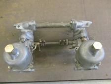 SU H4 twin carburettors on inlet manifold missing float chambers Austin Healey
