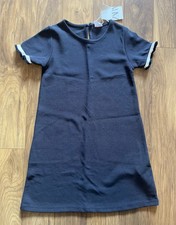 Zara Girls Short Sleeve Navy Piqué Dress 10 Years BNWT