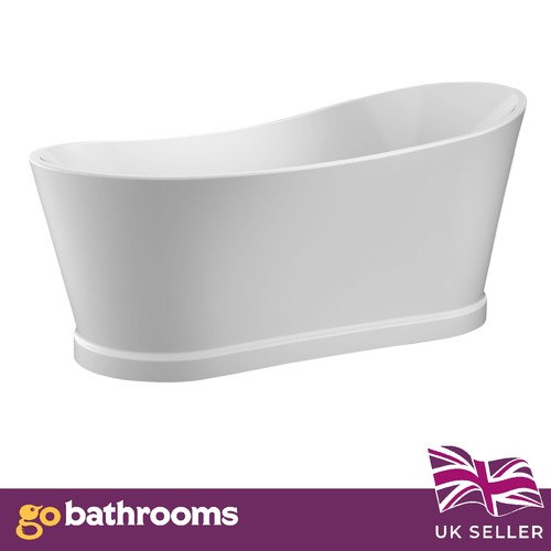 White freestanding bath modern - freestanding,
