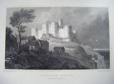 1830 Antique Print Harlech Castle Merionethshire - Gastineau