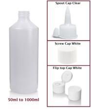 Plastic Bottles Natural HDPE