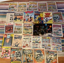 1980’s Comics Wow Eagle Victor 2000AD Beezer Topper Smash Hits Whoopee Scream