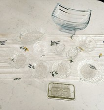 Job Lot of Vintage / Antique Glassware Cut Glass Trinket Dish Vase Etc