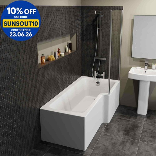 Modern shaped shower bath - shower,