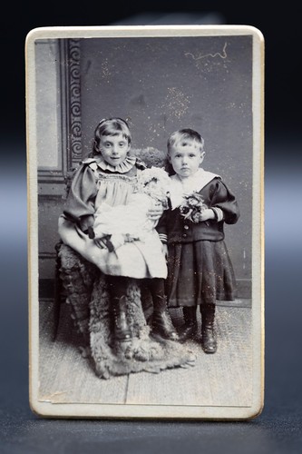 Antique cdv photo children - cdv,