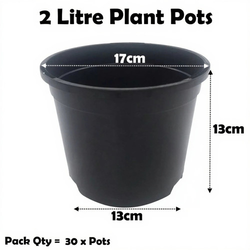 Litre black plant pots - 2,