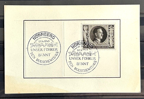 1943 german stamp card - german, on