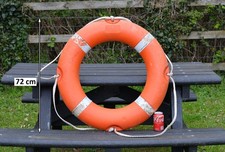 used old life ring buoy 72 cm