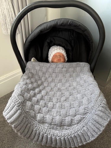Hand knitted baby car - baby, seat