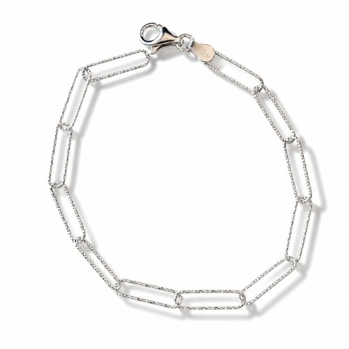 Pulsera paper clip diamantada - pulsera,