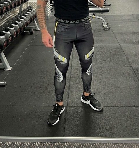Men compression pants gym - compression,
