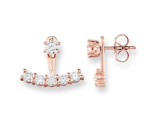Genuine Thomas Sabo Sterling Silver 925 Rose Gold Plated Ear Stud Jackets