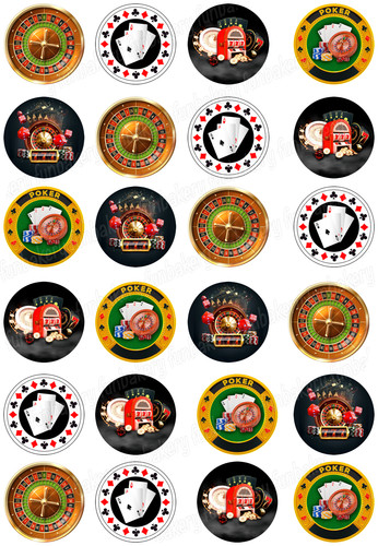 Casino poker cake - cake, topper