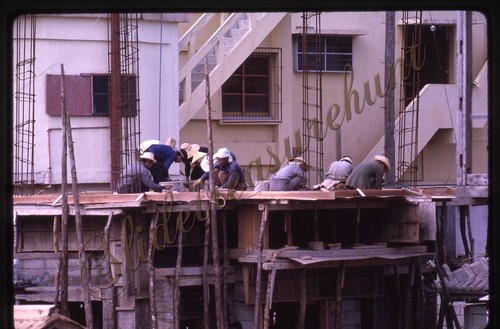 Japan workers scaffolding - japan,