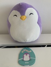 Original Squishmallows 7.5 inch Elle The Purple Penguin Plush Toy