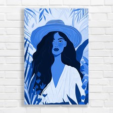 Tropical Oasis Blue Canvas