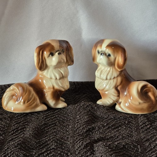 Vintage ceramic pekingese dog - ceramic,
