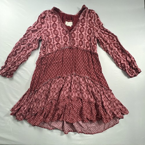 Anthropologie dress med - dress, maroon