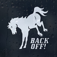 Back Off Funny Horse Car Decal