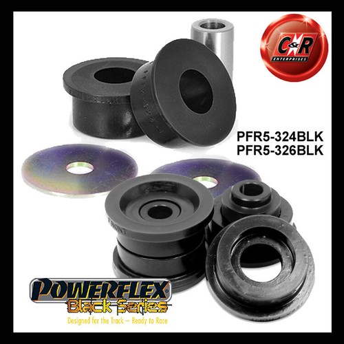 Powerflex black diff bushes - black, rr
