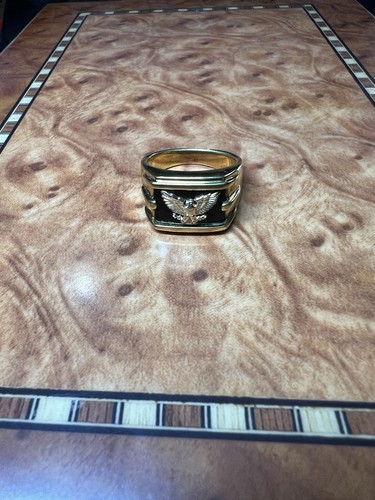 Silver ring and 14k gold - 14k,