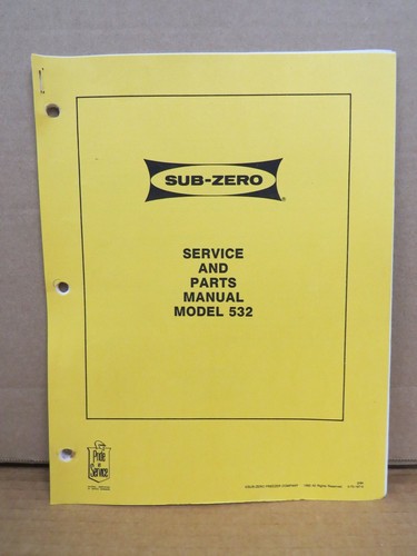 Sub zero service parts - service,