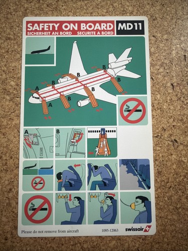 Swissair md11 safety card - swissair,