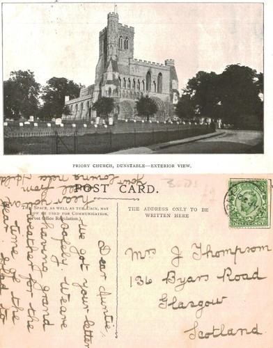 Vintage postcard priory - vintage,