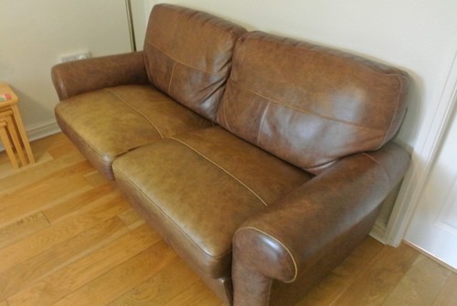 John lewis brown leather - lewis,