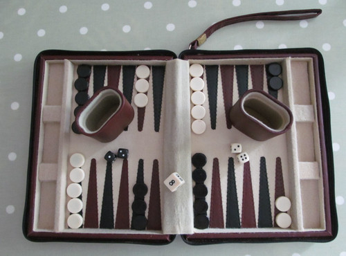 Vintage travel backgammon set - vintage,
